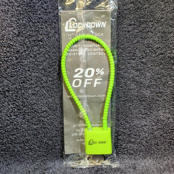 LOCKDOWN *** REGISTERED TRADEMARK *** 11 INCH CABLE LOCK...NEW IN PACKAGE - Picture 1 of 1